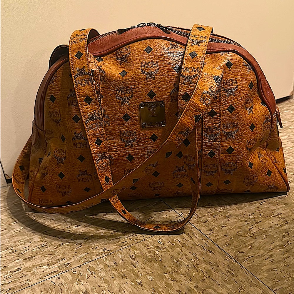 MCM Large Vintage Cognac Monogram Visetos Dome Tote👜 - Picture 14 of 16